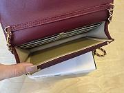 Kitlife Chanel 24A Woc Double C Buckle Bag Burgundy A96166 19x12x3.5cm - 5