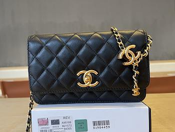 Kitlife Chanel 24A Woc Double C Buckle Bag Black A96166 19x12x3.5cm