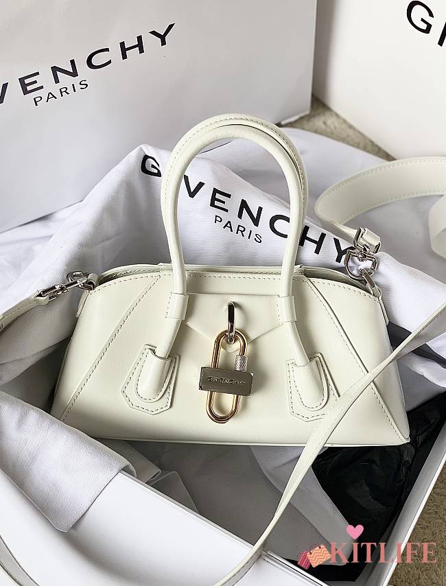 Kitlife Givenchy Mini Antigona Stretch Bag White 22x12x8cm - 1