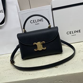 Kitlife Celine Teen Nino Bag In Black Smooth Satinated Calfskin 118113 20.5x13x8cm