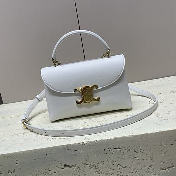 Kitlife Celine Teen Nino Bag In White Smooth Satinated Calfskin 118113 20.5x13x8cm