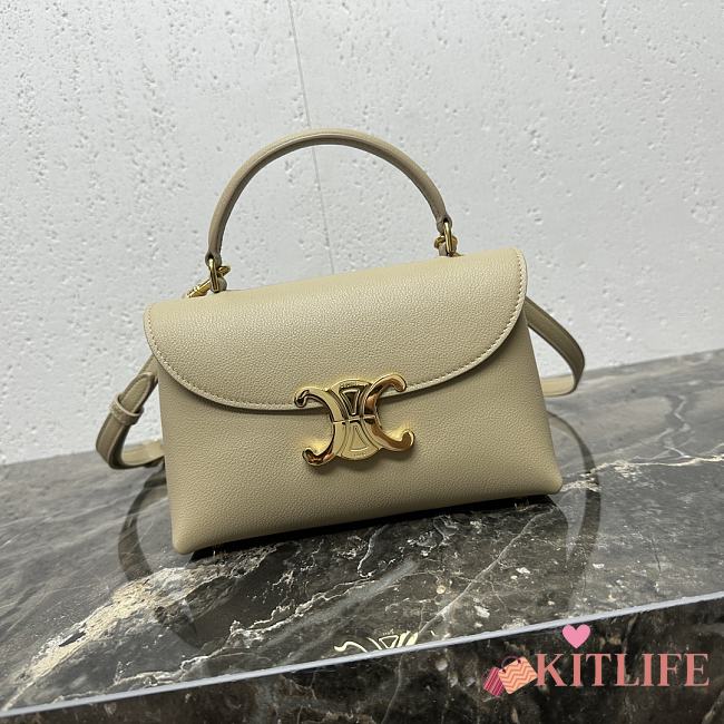 Kitlife Celine Teen Nino Bag In Beige Smooth Satinated Calfskin 118113 20.5x13x8cm - 1