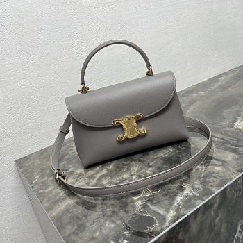Kitlife Celine Teen Nino Bag In Grey Smooth Satinated Calfskin 118113 20.5x13x8cm