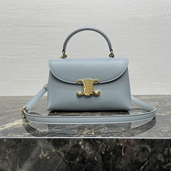 Kitlife Celine Teen Nino Bag In Blue Smooth Satinated Calfskin 118113 20.5x13x8cm
