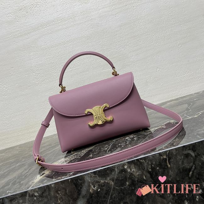 Kitlife Celine Teen Nino Bag In Vintage Rose Smooth Satinated Calfskin 118113 20.5x13x8cm - 1