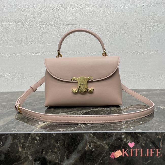 Kitlife Celine Teen Nino Bag In Bleached Pink Smooth Satinated Calfskin 118113 20.5x13x8cm - 1