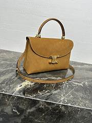Kitlife Celine Medium Nino Bag In Camel Nubuck Calfskin 117523 25x17.5x10cm - 6