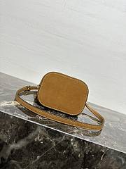 Kitlife Celine Mini Bucket Louise Bag In Camel Suede 10N473 13.5x16x10cm - 4