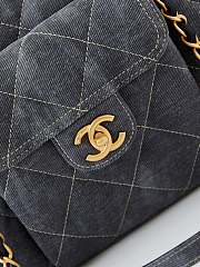 Kitlife Chanel Bowling Bag Chain Shoulder Bag Grey Denim AS4812 28x44x15.5cm  - 5