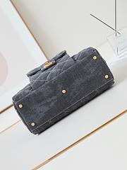 Kitlife Chanel Bowling Bag Chain Shoulder Bag Grey Denim AS4812 28x44x15.5cm  - 4