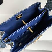 Kitlife Chanel Vintage Gemini Handbag Blue Denim 18x13x7cm - 2