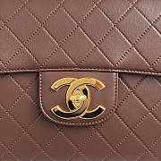Kitlife Chanel Vintage CF Jumbo Bag Dark Brown 30x21x8cm - 5