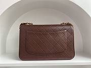 Kitlife Chanel Vintage CF Jumbo Bag Dark Brown 30x21x8cm - 2