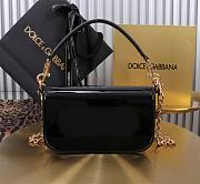 Kitlife Dolce & Gabbana Crossbody Bag in Black Patent Leather 11x19x5cm - 4