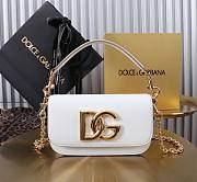 Kitlife Dolce & Gabbana Crossbody Bag in White Patent Leather 11x19x5cm  - 1