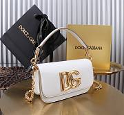 Kitlife Dolce & Gabbana Crossbody Bag in White Patent Leather 11x19x5cm  - 2