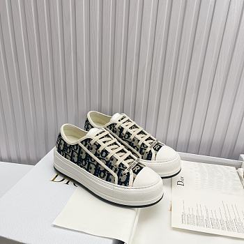 Kitlife Dior Walk'n'Dior Platform Sneakers Deep Blue Dior Oblique Embroidered Cotton