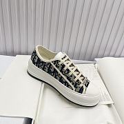 Kitlife Dior Walk'n'Dior Platform Sneakers Deep Blue Dior Oblique Embroidered Cotton - 5