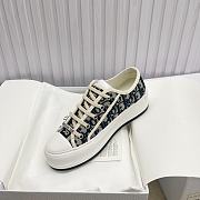 Kitlife Dior Walk'n'Dior Platform Sneakers Deep Blue Dior Oblique Embroidered Cotton - 4