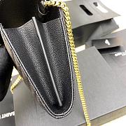  Kitlife Saint Laurent Monogram Envelope Chain Wallet Black With Gold Hardware 377828 22.5x14x4cm - 6