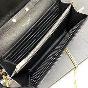 Kitlife Saint Laurent Monogram Envelope Chain Wallet Black With Gold Hardware 377828 22.5x14x4cm - 4