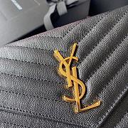 Kitlife Saint Laurent Monogram Envelope Chain Wallet Black With Gold Hardware 377828 22.5x14x4cm - 2