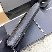 Kitlife Saint Laurent Monogram Envelope Chain Wallet Black With Black Hardware 377828 22.5x14x4cm - 6