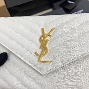 Kitlife Saint Laurent Monogram Envelope Chain Wallet White With Gold Hardware 377828 22.5x14x4cm - 5
