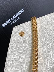 Kitlife Saint Laurent Monogram Envelope Chain Wallet White With Gold Hardware 377828 22.5x14x4cm - 2