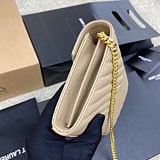 Kitlife Saint Laurent Monogram Envelope Chain Wallet Beige With Gold Hardware 377828 22.5x14x4cm - 6