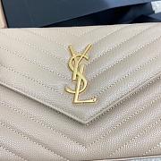 Kitlife Saint Laurent Monogram Envelope Chain Wallet Beige With Gold Hardware 377828 22.5x14x4cm - 4