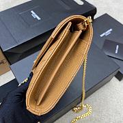 Kitlife Saint Laurent Monogram Envelope Chain Wallet Brown With Gold Hardware 377828 22.5x14x4cm - 6