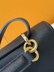 Kitlife Salvatore Ferragamo Margot Medium Black Leather Shoulder Bag 26x20x12cm - 3