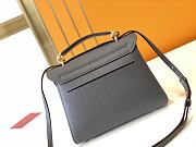 Kitlife Salvatore Ferragamo Margot Medium Grey Leather Shoulder Bag 26x20x12cm - 6