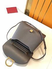 Kitlife Salvatore Ferragamo Margot Medium Grey Leather Shoulder Bag 26x20x12cm - 4