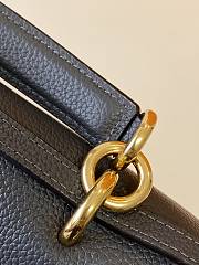 Kitlife Salvatore Ferragamo Margot Medium Grey Leather Shoulder Bag 26x20x12cm - 2