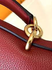 Kitlife Salvatore Ferragamo Margot Medium Red Leather Shoulder Bag 26x20x12cm - 2