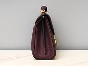 Kitlife Salvatore Ferragamo Margot Medium Burgundy Leather Shoulder Bag 26x20x12cm - 6