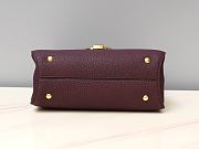 Kitlife Salvatore Ferragamo Margot Medium Burgundy Leather Shoulder Bag 26x20x12cm - 3