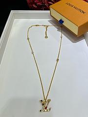 Kitlife Louis Vuitton Lady LV Colored Crystal Letter Necklace  - 5