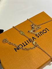 Kitlife Louis Vuitton Lady LV Colored Crystal Letter Necklace  - 2