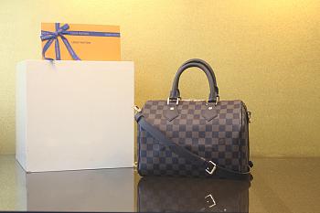 Kitlife Louis Vuitton Speedy Bandoulière 25 Bag Brown Damier Ebene Canvas N40575 25x19x15cm