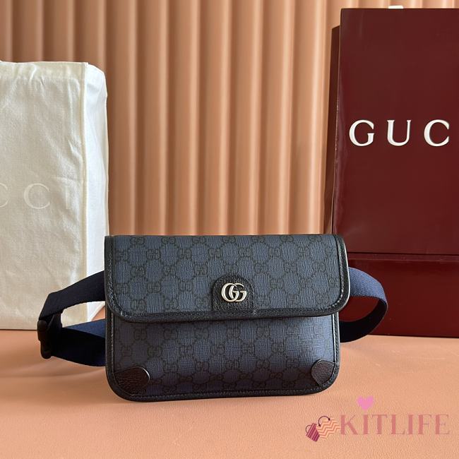 Kitlife Gucci Ophidia Small Belt Bag Dark Grey 752597 23.9x17x3.6cm - 1