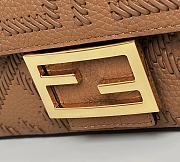 Kitlife Fendi Baguette Cappuccino-coloured Leather Bag With FF Interlacing 27x6x15cm - 5