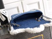 Kitlife Chanel Denim Shearling Hieroglyph Flap Blue Bag 20cm - 6