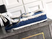 Kitlife Chanel Denim Shearling Hieroglyph Flap Blue Bag 26cm - 5