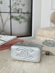 Kitlife Chanel Vanity Case Silver 3940 17x9.5x8cm - 2