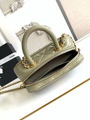 Kitlife Chanel Mini Bowling Bag Green Leather AS5572 11.5x20x8.5cm - 6