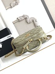 Kitlife Chanel Mini Bowling Bag Green Leather AS5572 11.5x20x8.5cm - 3