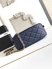 Kitlife Chanel Mini Bowling Bag Dark Blue Leather AS5572 11.5x20x8.5cm - 6